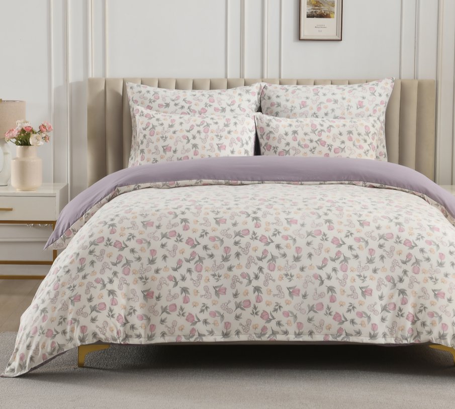 set biancheria letto VIOLA FIORI