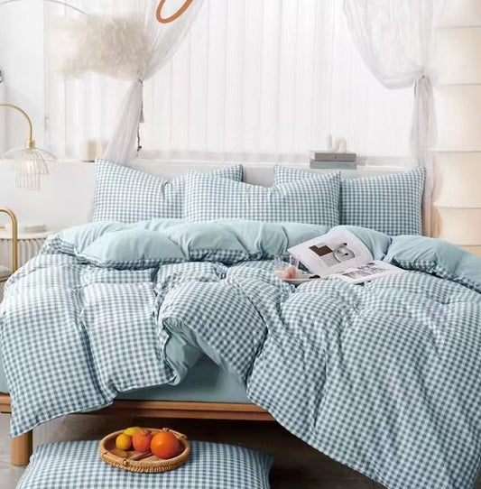 completo quadratini blu