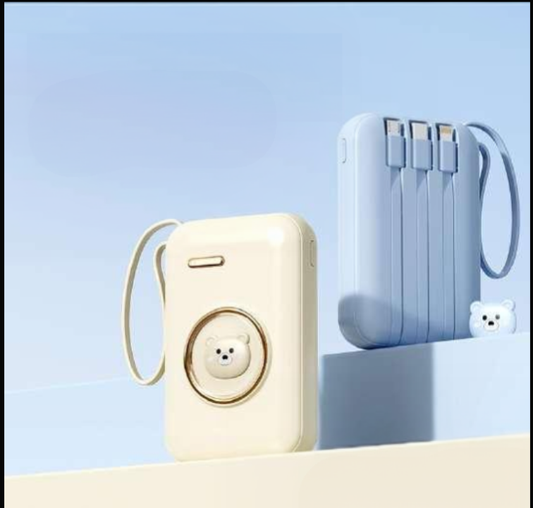 Powerbank orsetto in rilievo celeste -beige_ gilbis 
