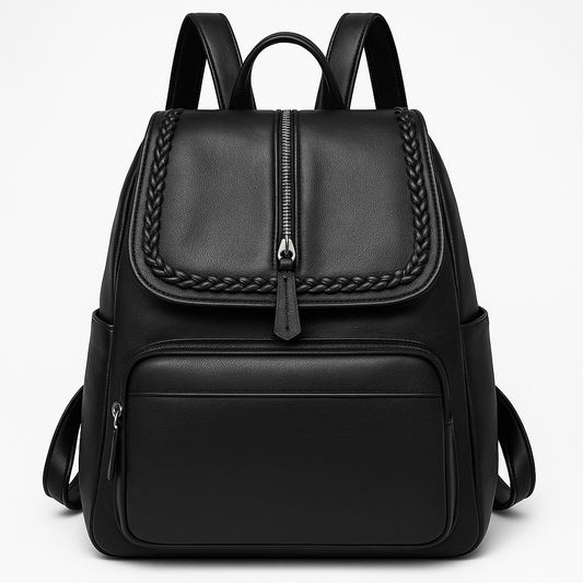 Zaino casual  elegante in ecopelle 1020 – Colore Nero